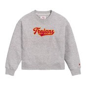 USC Trojans Women's League Gray 1636 Boxy Crew Neck Sweatshirt